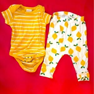 Hanna Andersson Bodysuit and Pant Set 🍋